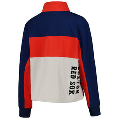 Boston Red Sox The Wild Collective Women's Color Block Half-Zip Jacket - Navy/Red Jackets
