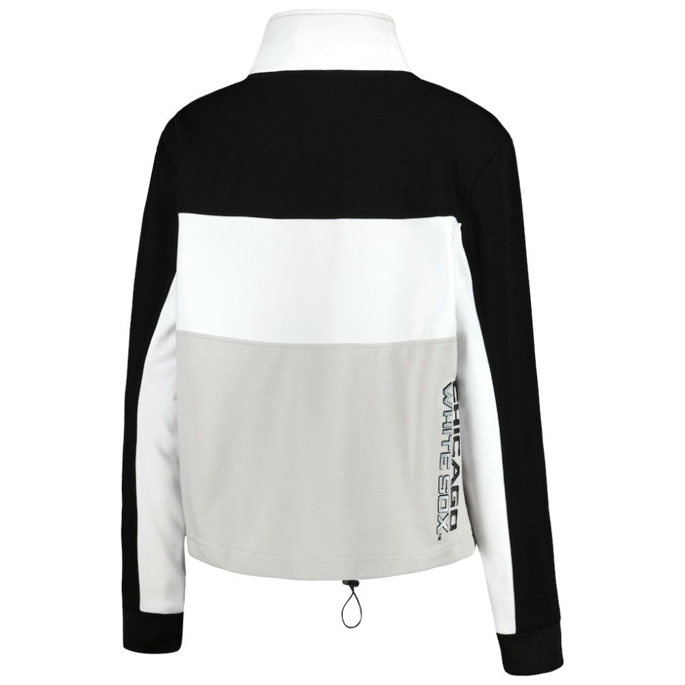 Chicago White Sox The Wild Collective Women's Color Block Half-Zip Jacket - Black/White Jackets