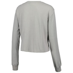 Atlanta Braves The Wild Collective Women's Cropped Long Sleeve T-Shirt - Gray T-shirts