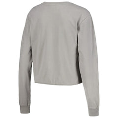 San Francisco Giants The Wild Collective Women's Cropped Long Sleeve T-Shirt - Gray T-shirts