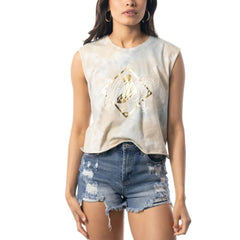 Chicago White Sox The Wild Collective Women's Washed Muscle Tank Top - White Tanks