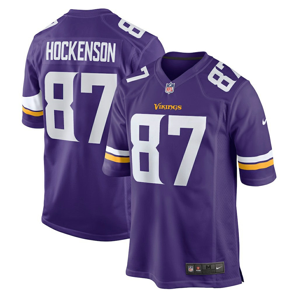 T.J. Hockenson Minnesota Vikings Game Player Jersey - Purple Jerseys