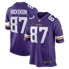 T.J. Hockenson Minnesota Vikings Game Player Jersey - Purple Jerseys