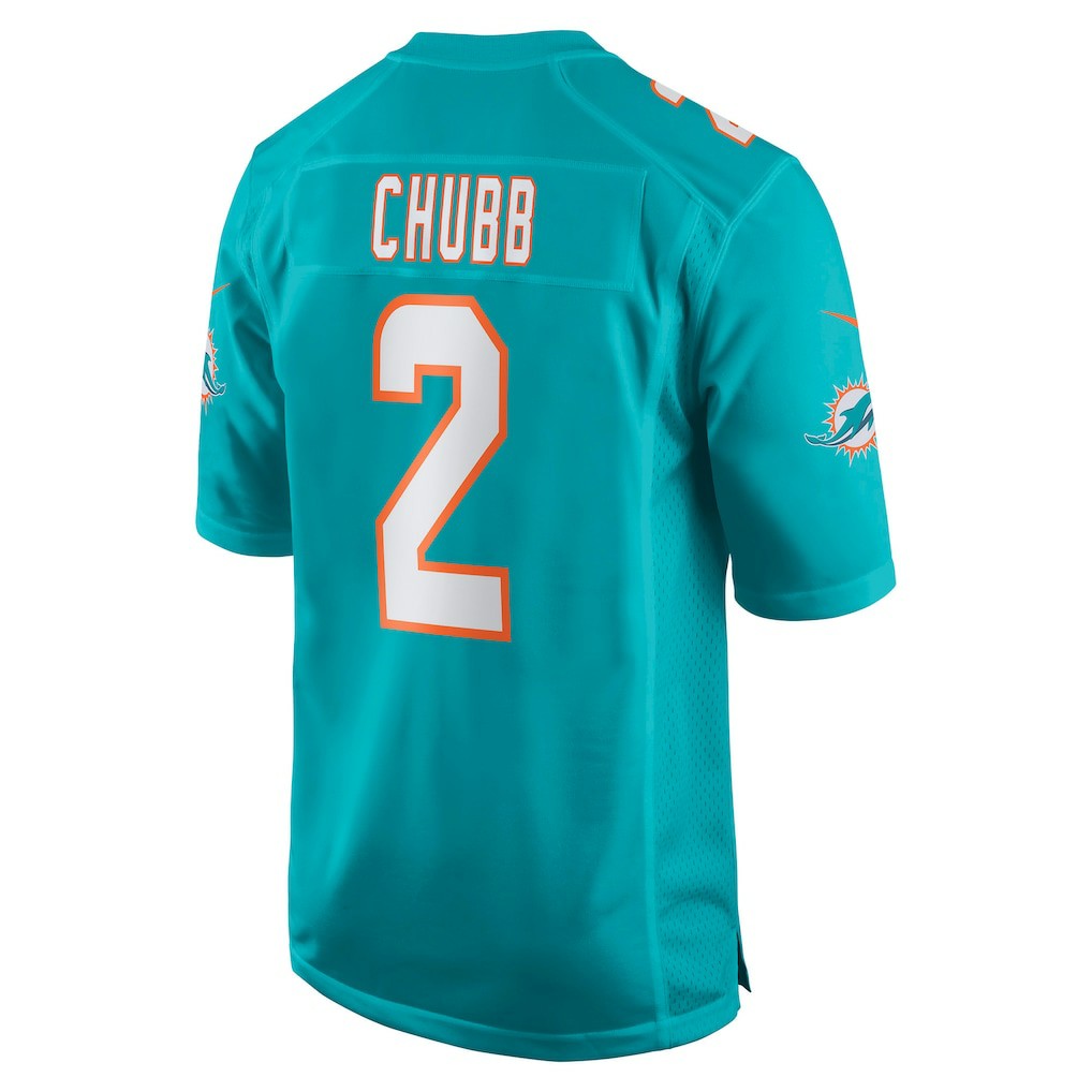 Bradley Chubb Miami Dolphins Game Player Jersey - Aqua Jerseys