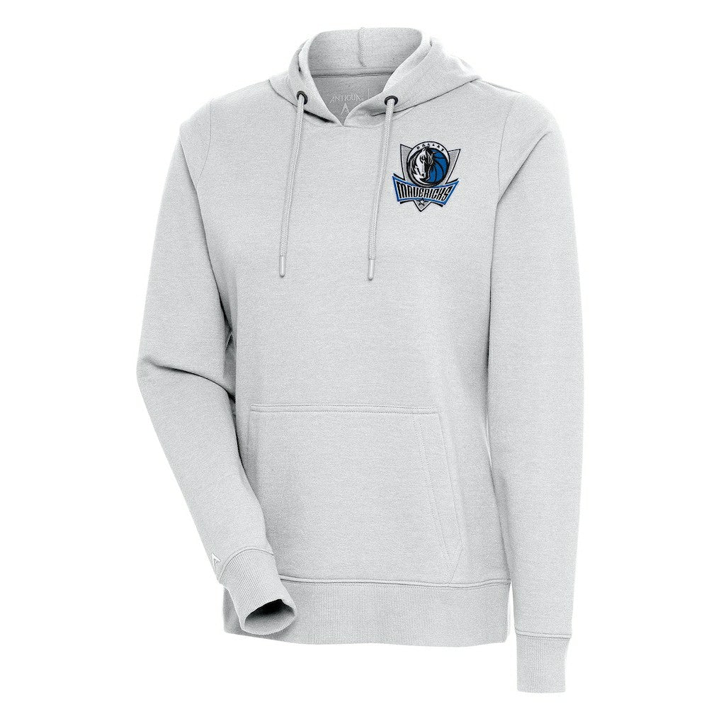 Dallas Mavericks Antigua Women's Action Pullover Hoodie Heather Gray