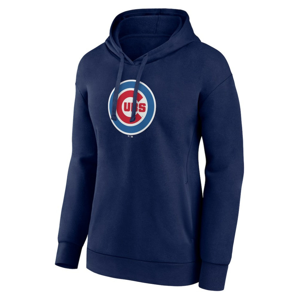 Chicago Cubs Women's Core Logo Pullover Hoodie - Navy Hoodies
