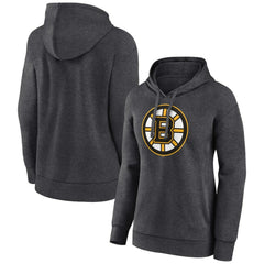 Boston Bruins Women's Primary Logo Pullover Hoodie - Charcoal | US 5231732