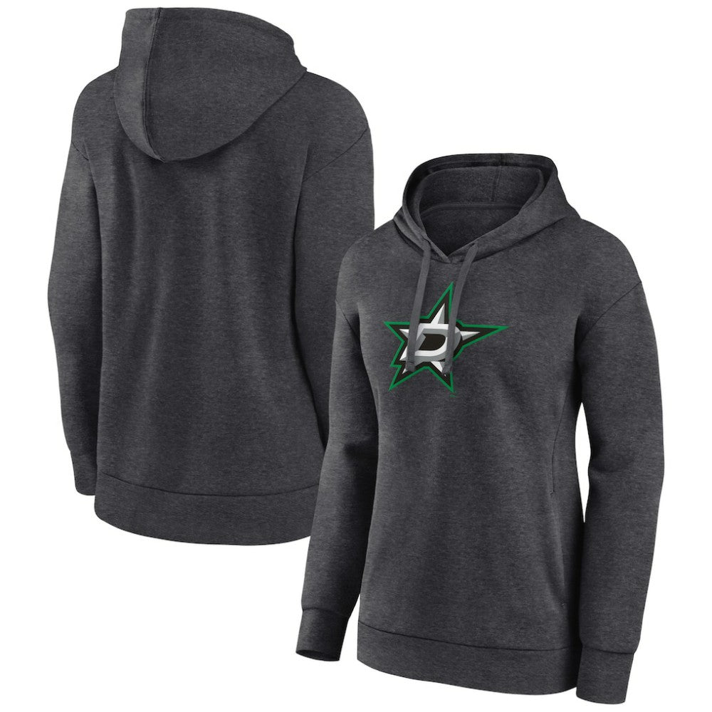 Dallas Stars Women's Primary Logo Pullover Hoodie - Charcoal | US 5231739