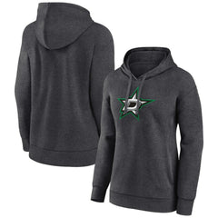 Dallas Stars Women's Primary Logo Pullover Hoodie - Charcoal | US 5231739