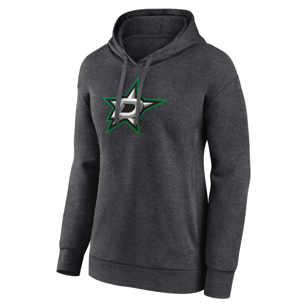 Dallas Stars Women's Primary Logo Pullover Hoodie - Charcoal | US 5231739