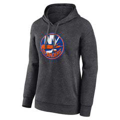 New York Islanders Women's Primary Logo Pullover Hoodie - Charcoal | US 5231750