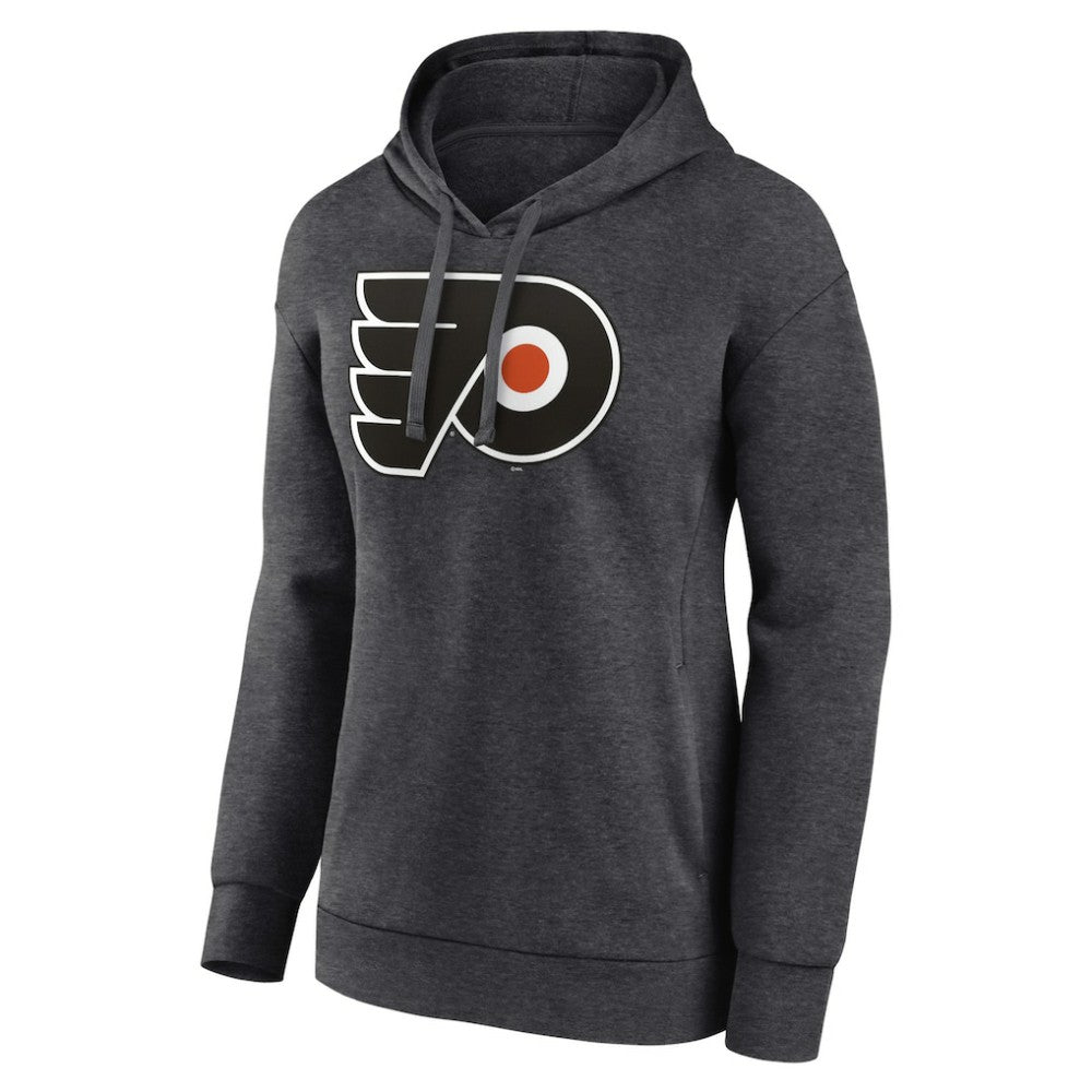Philadelphia Flyers Women's Primary Logo Pullover Hoodie - Charcoal | US 5231753