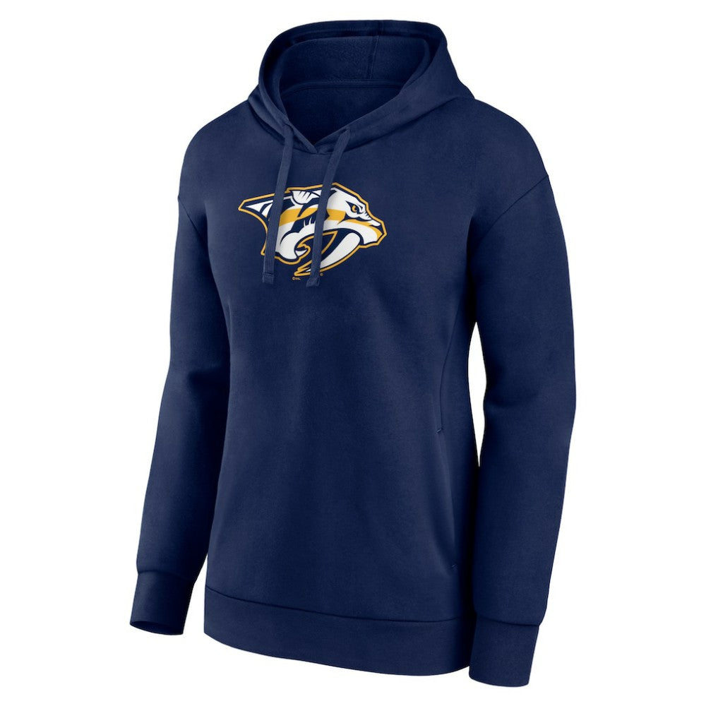 Nashville Predators Women's Primary Logo Pullover Hoodie - Navy | US 5231779