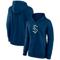 Seattle Kraken Women's Primary Logo Pullover Hoodie - Deep Sea Blue | US 5231783