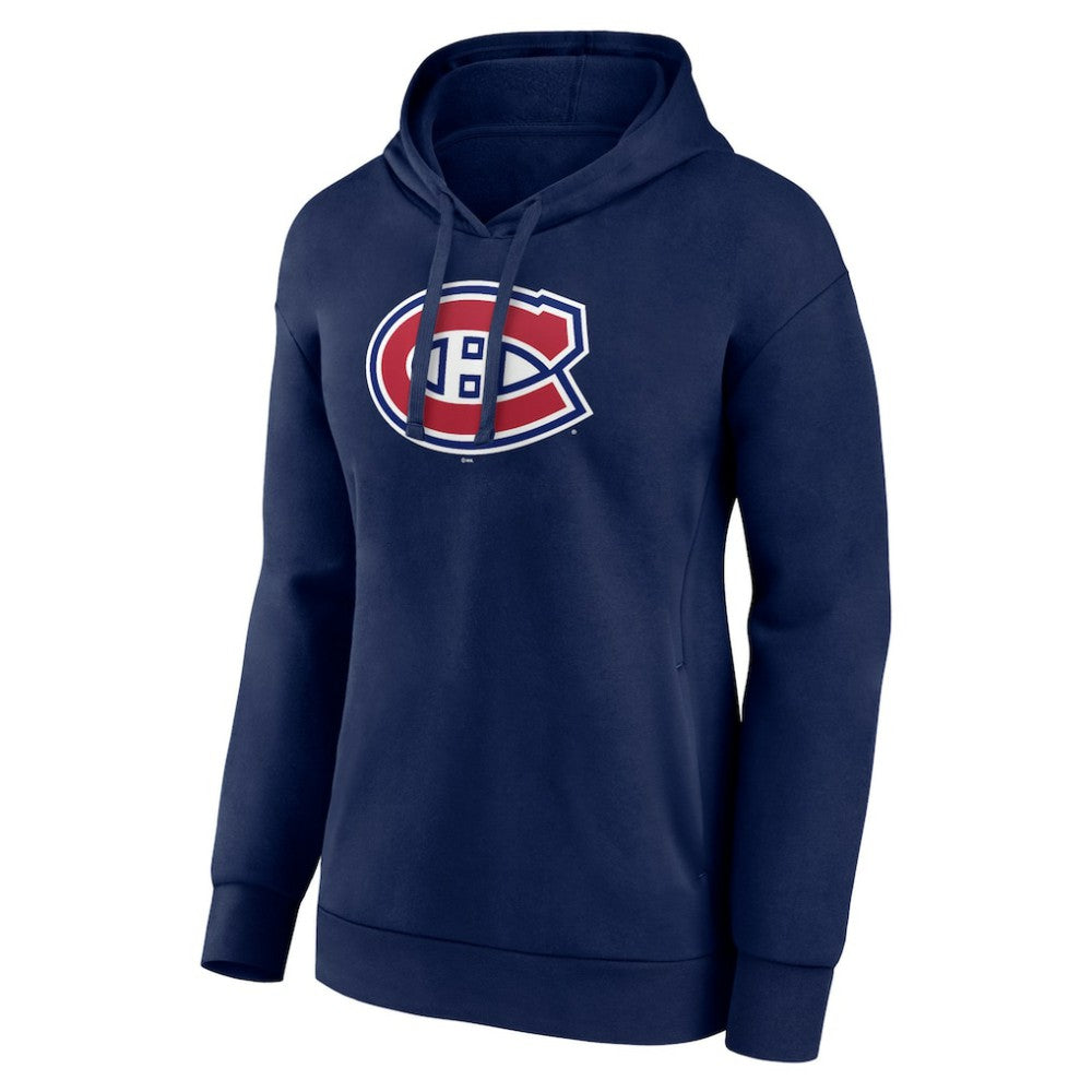 Montreal Canadiens Women's Primary Logo Pullover Hoodie - Navy | US 5231794
