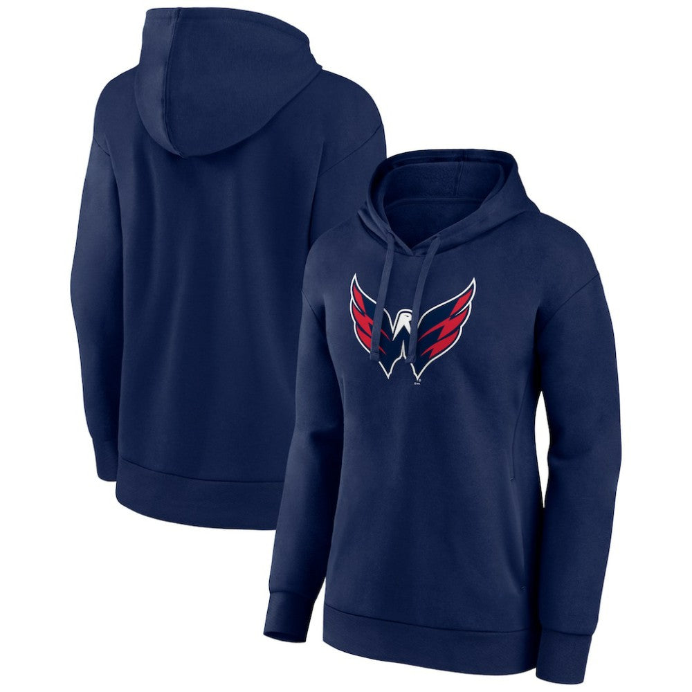 Washington Capitals Women's Primary Logo Pullover Hoodie - Navy | US 5231799