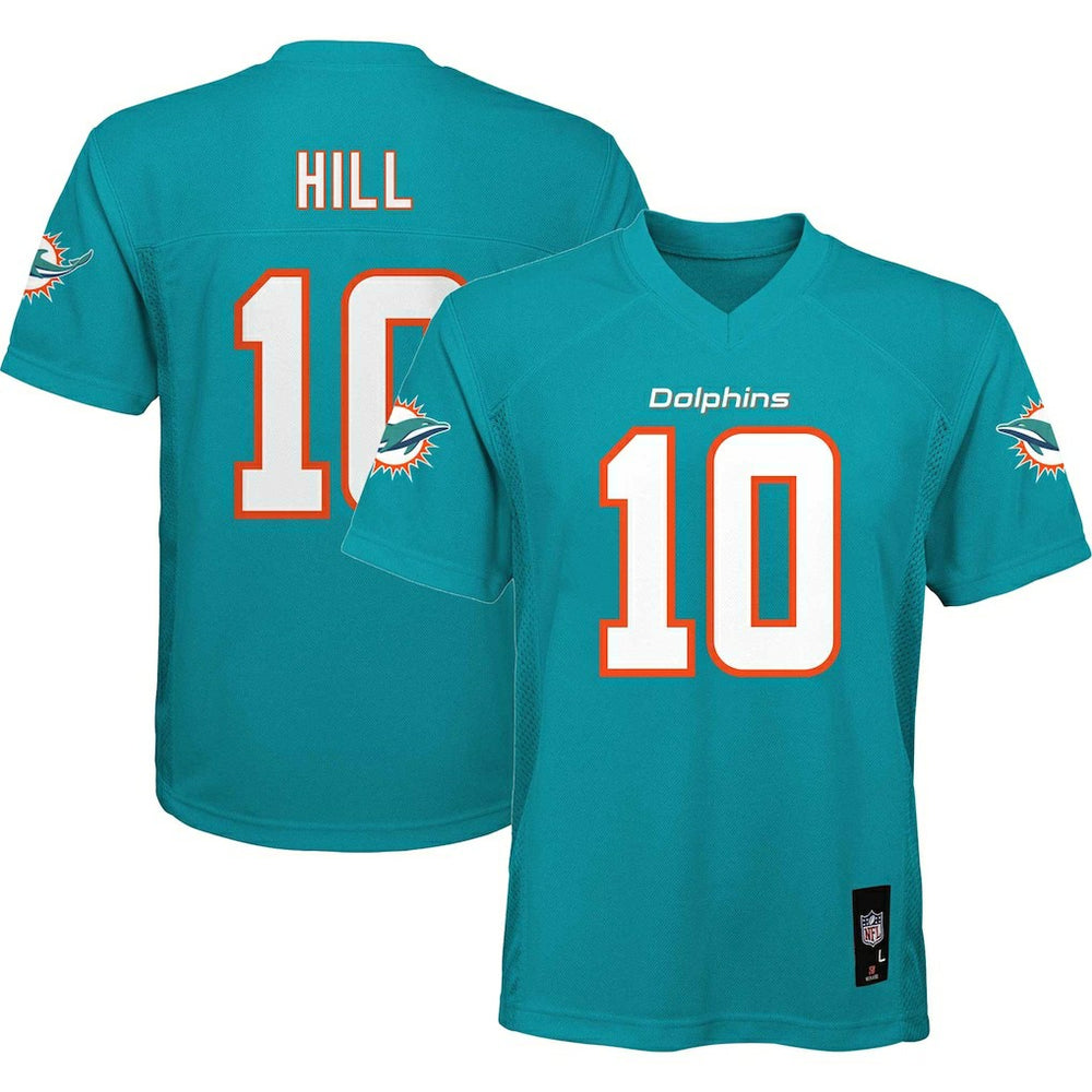 Tyreek Hill Miami Dolphins Youth Replica Player Jersey - Aqua Jerseys