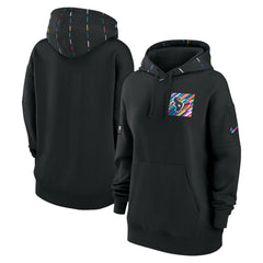 Houston Texans Women's 2023 NFL Crucial Catch Club Pullover Hoodie - Black Hoodies