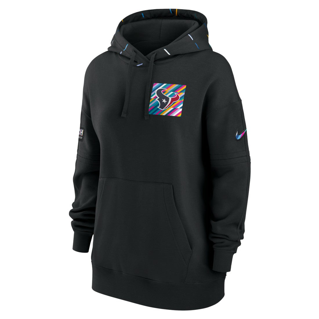 Houston Texans Women's 2023 NFL Crucial Catch Club Pullover Hoodie - Black Hoodies