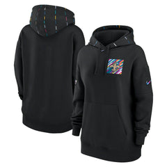 New Orleans Saints Women's 2023 NFL Crucial Catch Club Pullover Hoodie - Black Hoodies