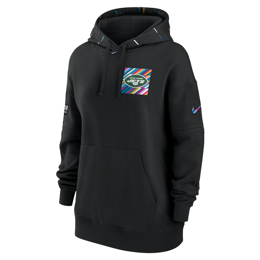 New York Jets Women's 2023 NFL Crucial Catch Club Pullover Hoodie - Black Hoodies
