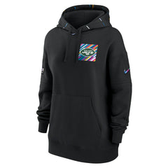 New York Jets Women's 2023 NFL Crucial Catch Club Pullover Hoodie - Black Hoodies
