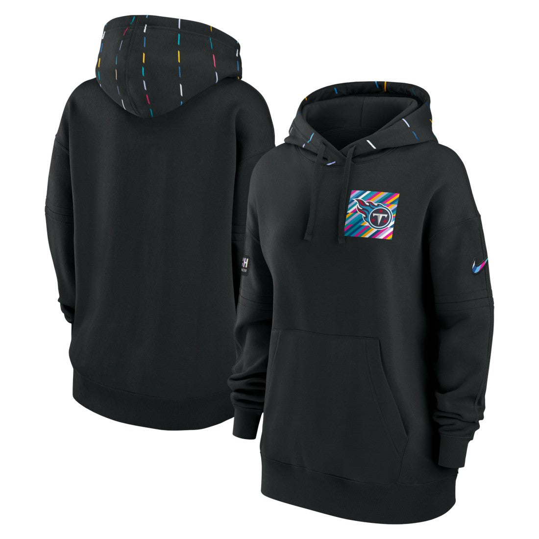 Tennessee Titans Women's 2023 NFL Crucial Catch Club Pullover Hoodie - Black Hoodies