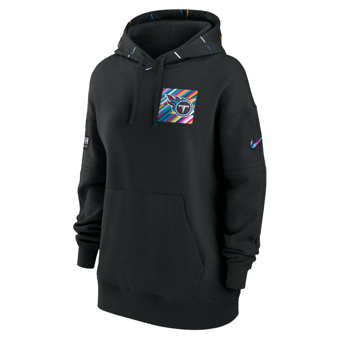 Tennessee Titans Women's 2023 NFL Crucial Catch Club Pullover Hoodie - Black Hoodies