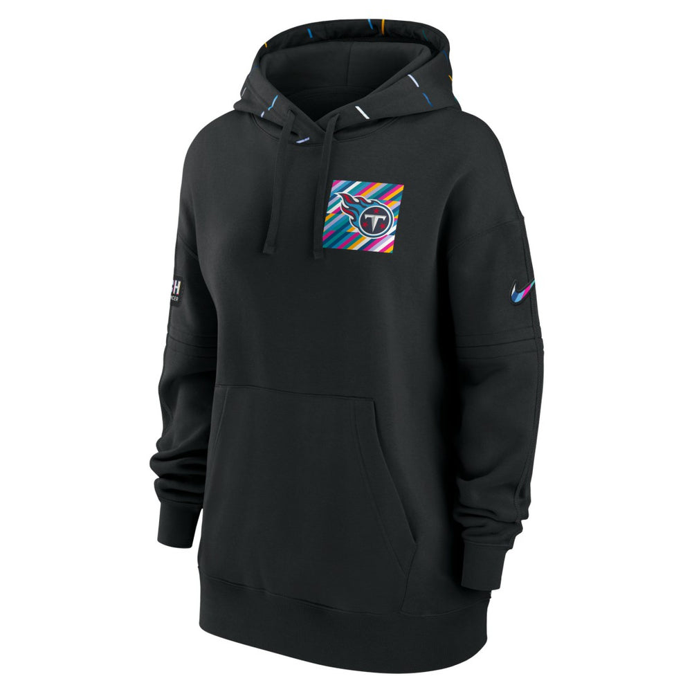 Tennessee Titans Women's 2023 NFL Crucial Catch Club Pullover Hoodie - Black Hoodies