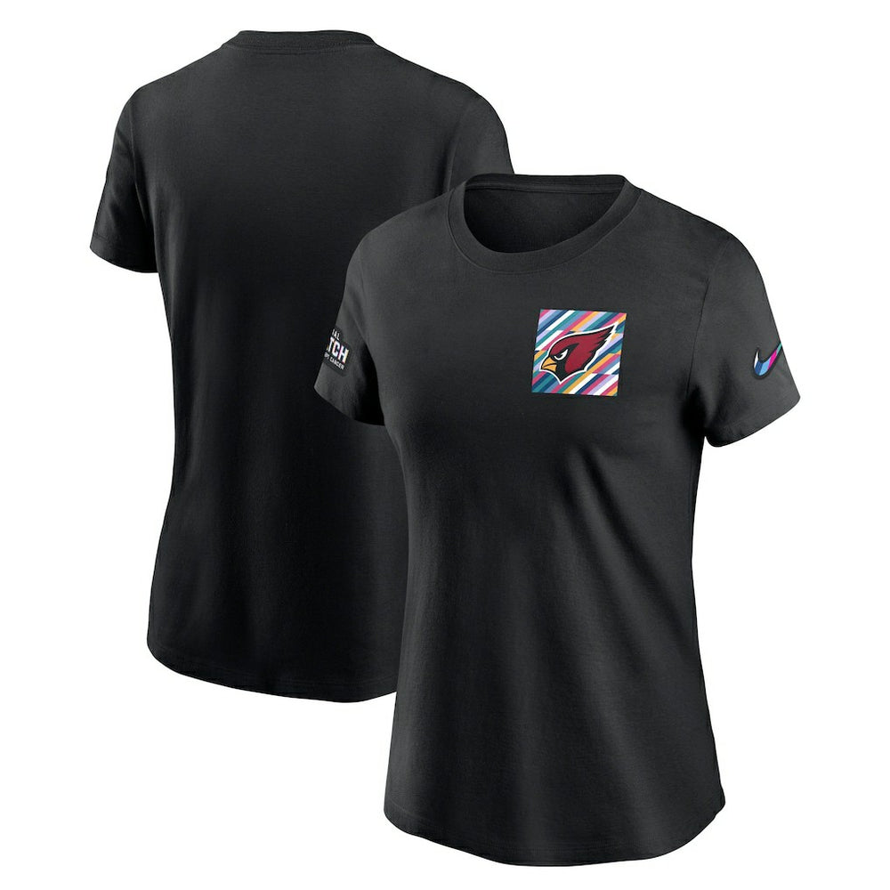 Arizona Cardinals Women's Crucial Catch Sideline Tri-Blend T-Shirt - Black T-shirts