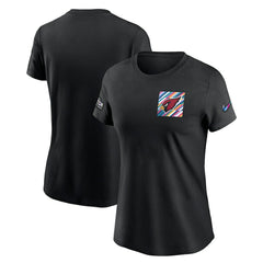 Arizona Cardinals Women's Crucial Catch Sideline Tri-Blend T-Shirt - Black T-shirts