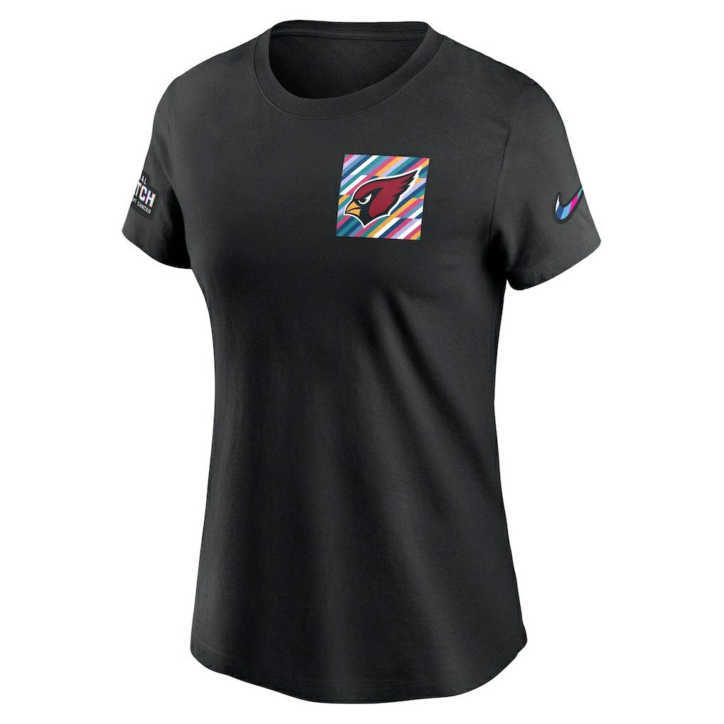 Arizona Cardinals Women's Crucial Catch Sideline Tri-Blend T-Shirt - Black T-shirts