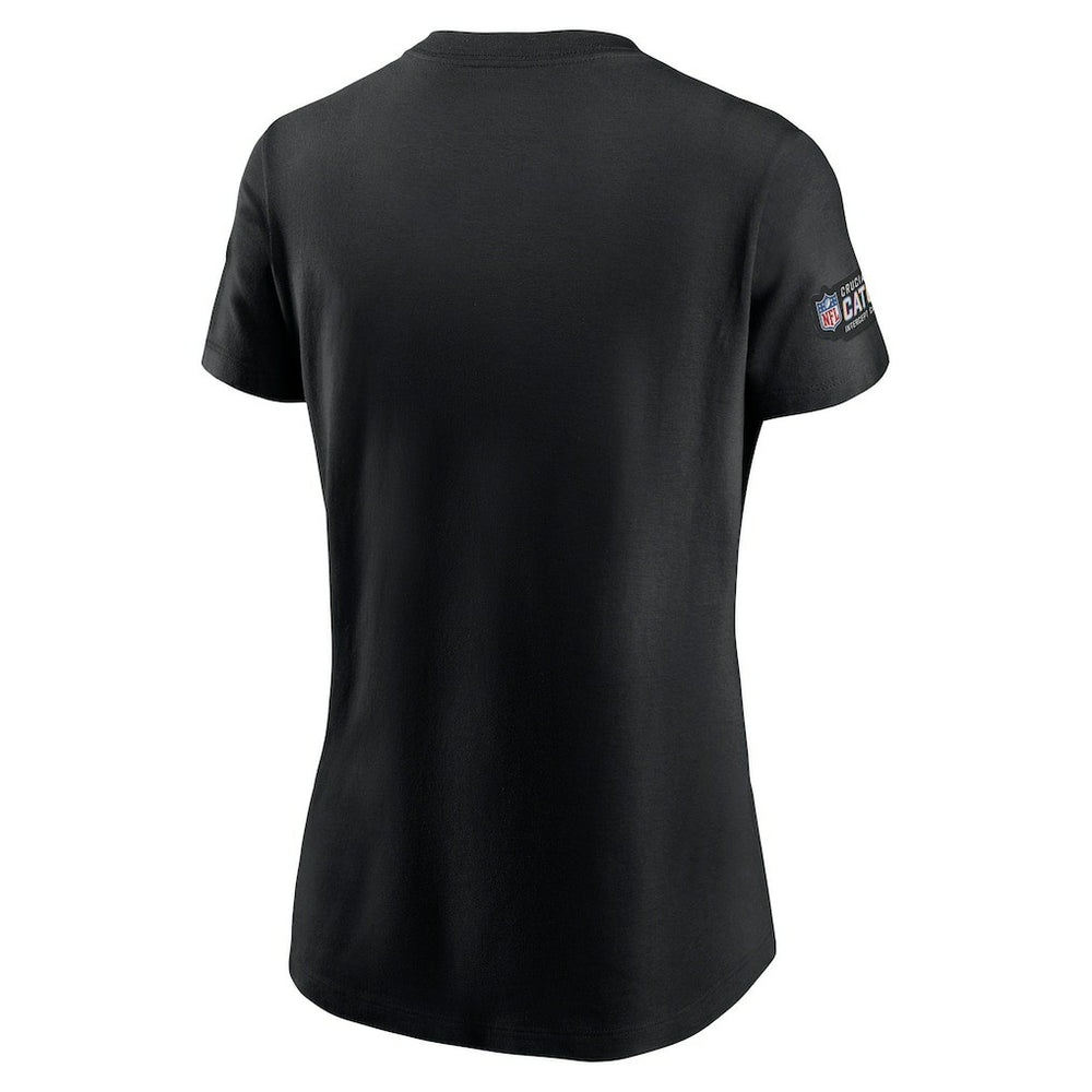 Arizona Cardinals Women's Crucial Catch Sideline Tri-Blend T-Shirt - Black T-shirts