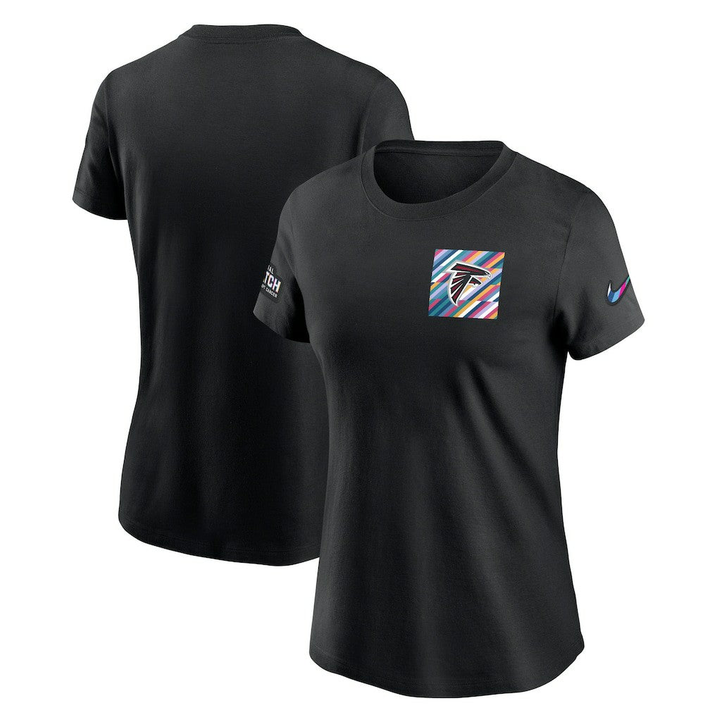 Atlanta Falcons Women's Crucial Catch Sideline Tri-Blend T-Shirt - Black T-shirts