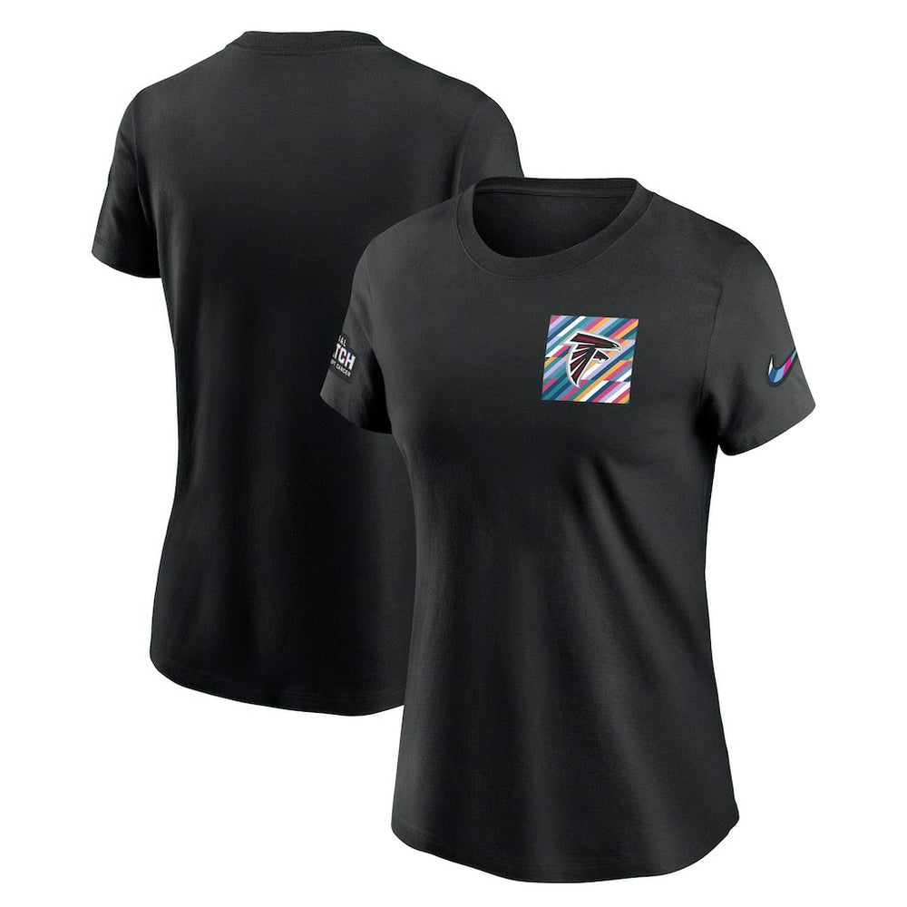 Atlanta Falcons Women's Crucial Catch Sideline Tri-Blend T-Shirt - Black T-shirts