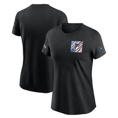 Atlanta Falcons Women's Crucial Catch Sideline Tri-Blend T-Shirt - Black T-shirts