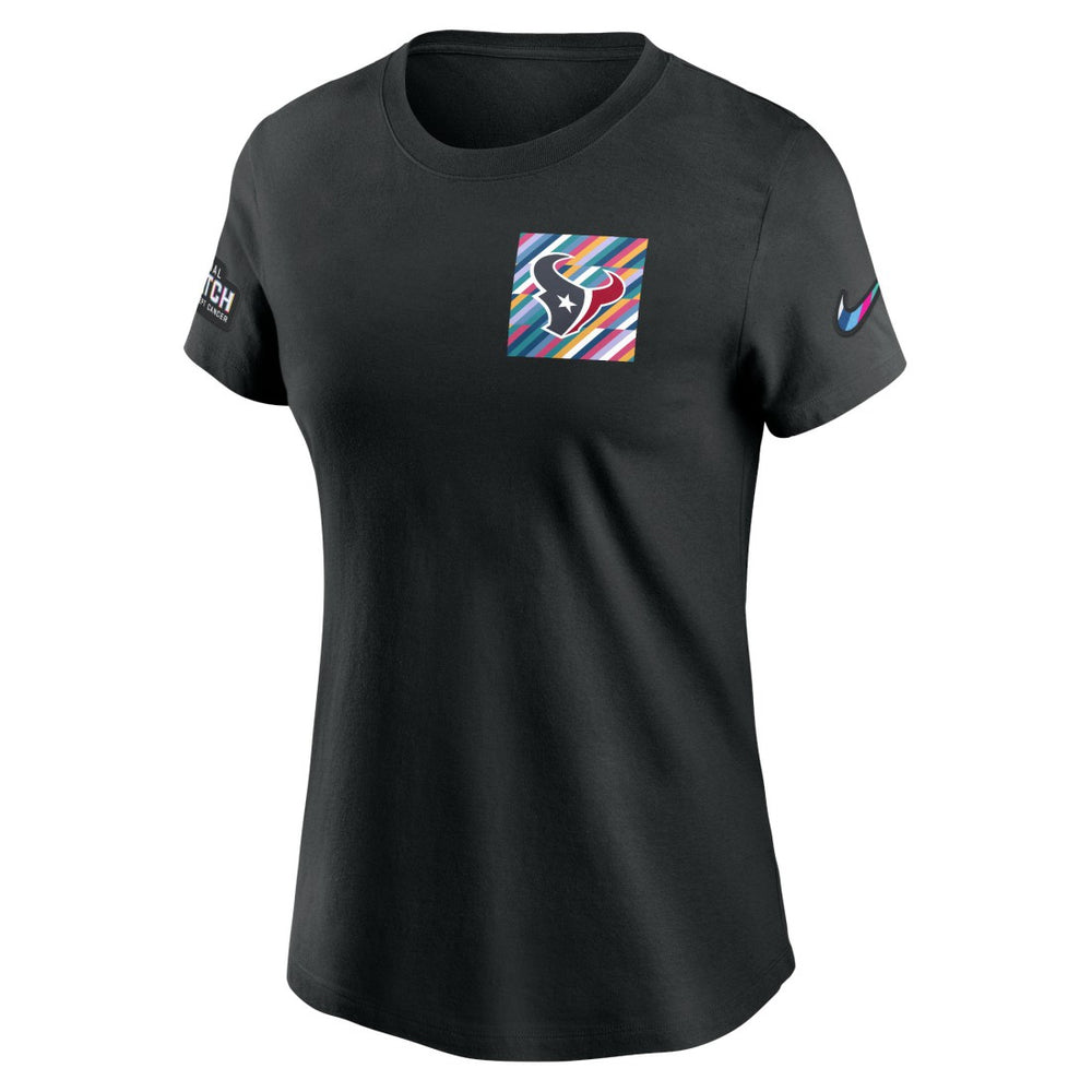 Houston Texans Women's Crucial Catch Sideline Tri-Blend T-Shirt - Black T-shirts