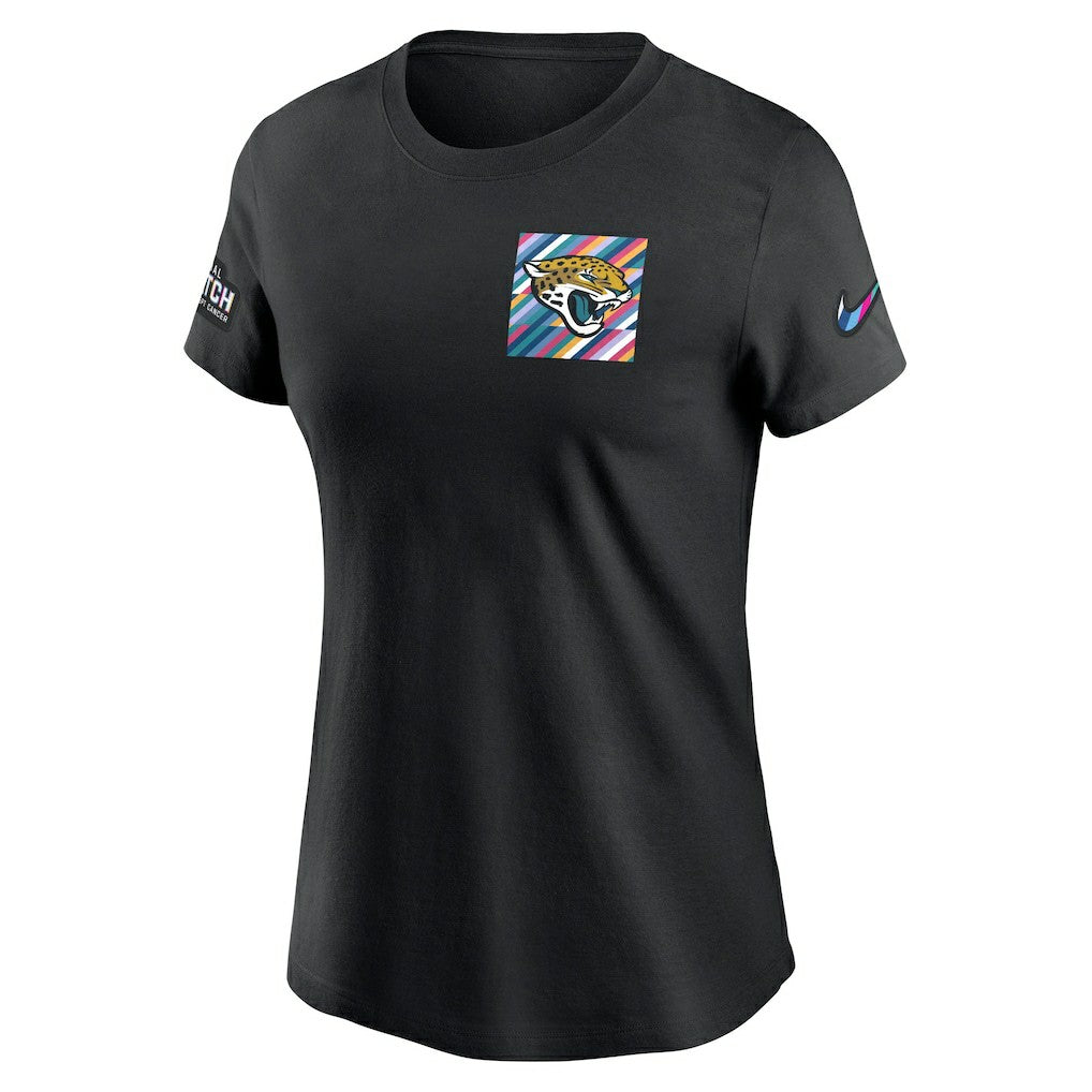 Jacksonville Jaguars Women's Crucial Catch Sideline Tri-Blend T-Shirt - Black T-shirts