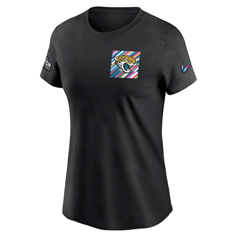Jacksonville Jaguars Women's Crucial Catch Sideline Tri-Blend T-Shirt - Black T-shirts