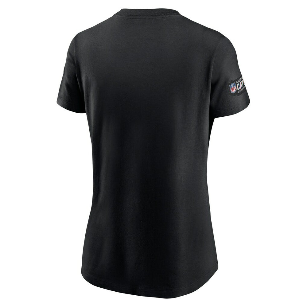 Jacksonville Jaguars Women's Crucial Catch Sideline Tri-Blend T-Shirt - Black T-shirts