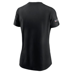 Jacksonville Jaguars Women's Crucial Catch Sideline Tri-Blend T-Shirt - Black T-shirts