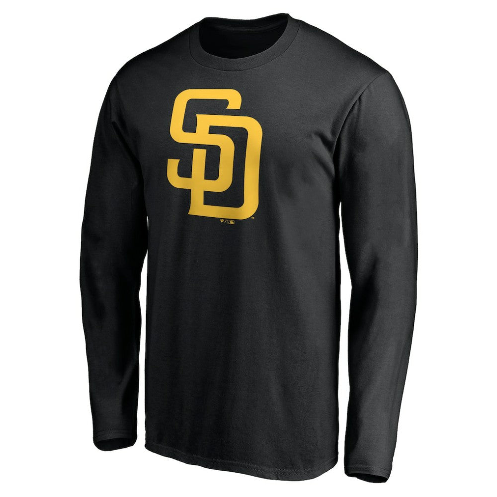 San Diego Padres Official Team Logo Long Sleeve T-Shirt - Black T-shirts