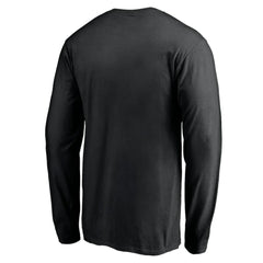 Chicago Cubs Official Team Logo Long Sleeve T-Shirt - Black T-shirts