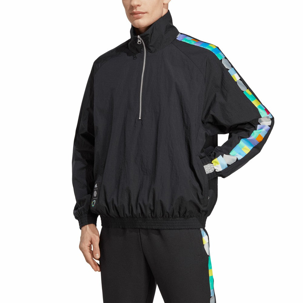 Peter Saville x Manchester United Half-Zip Pullover Jacket – Black - Adidas for sale