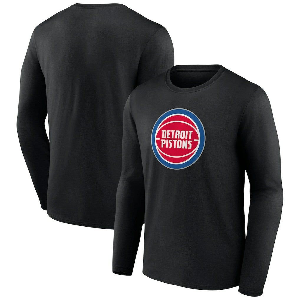 Detroit Pistons Primary Team Logo Long Sleeve T-Shirt Black