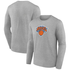New York Knicks Primary Team Logo Long Sleeve T-Shirt Gray