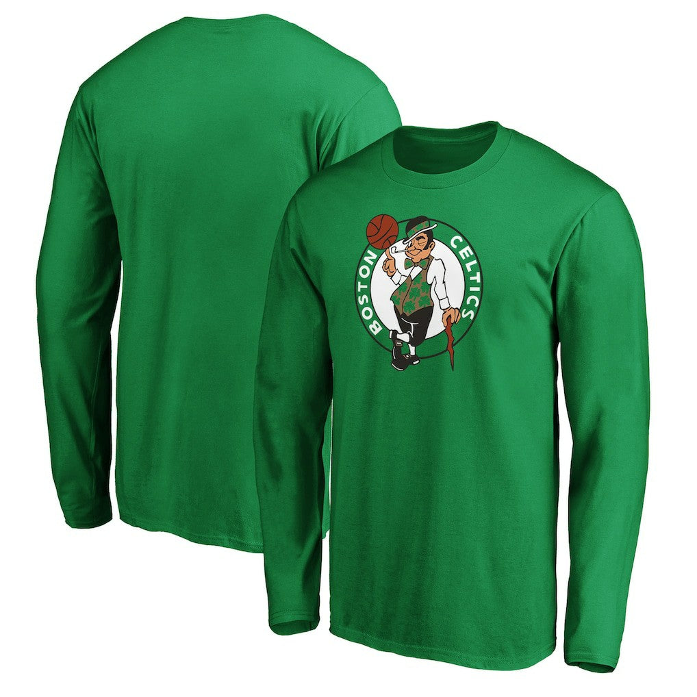 Boston Celtics Primary Team Logo Long Sleeve T-Shirt Kelly Green