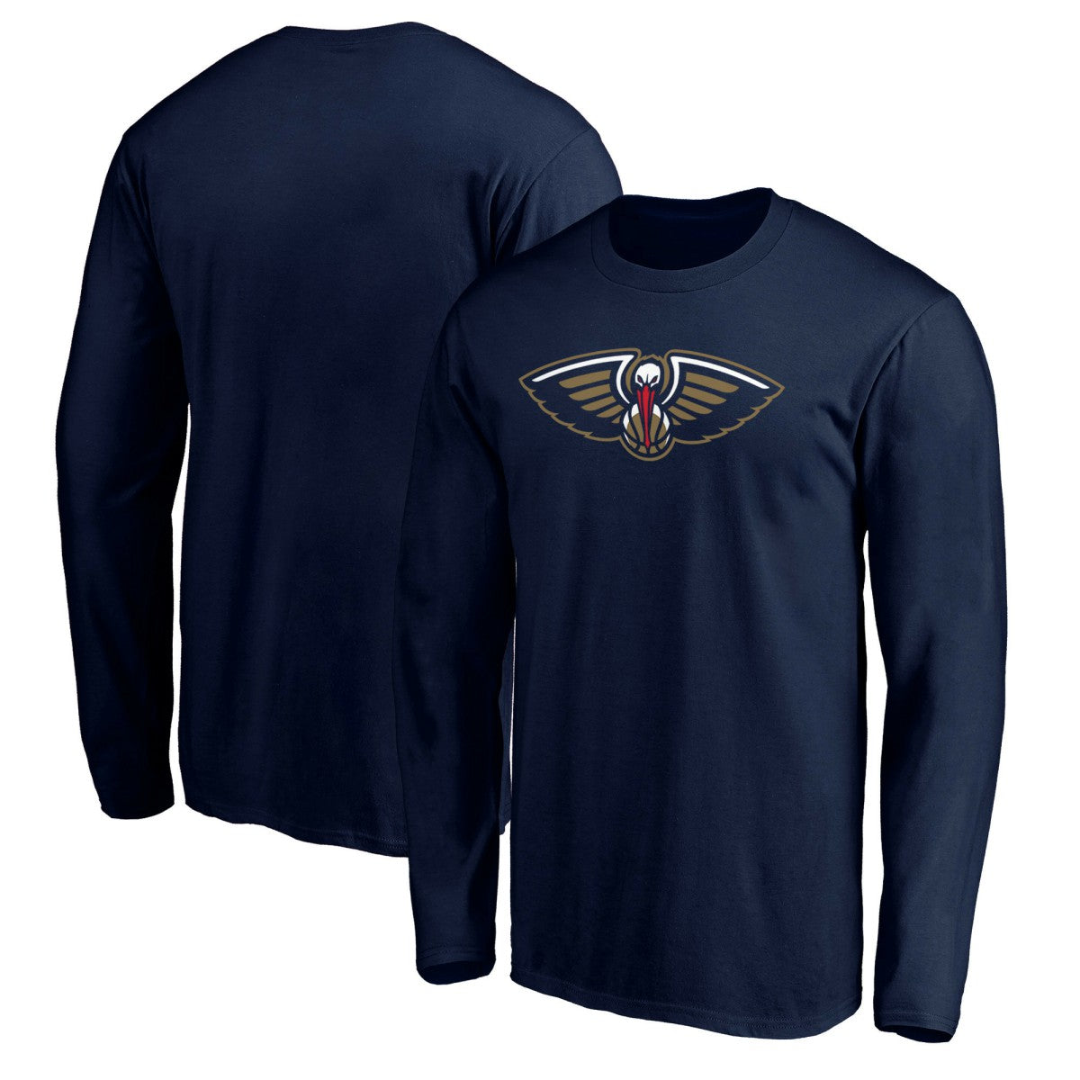 New Orleans Pelicans Primary Team Logo Long Sleeve T-Shirt Navy