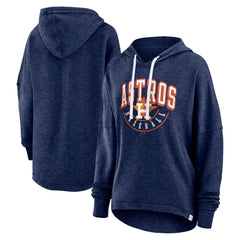 Houston Astros Fanatics Women's Luxe Pullover Hoodie - Heather Navy Hoodies