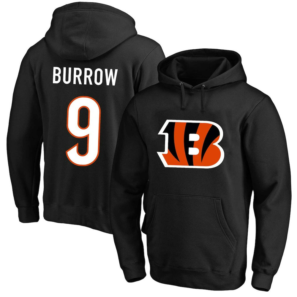 Joe Burrow Cincinnati Bengals Big & Tall Fleece Name & Number Pullover Hoodie - Black Hoodies